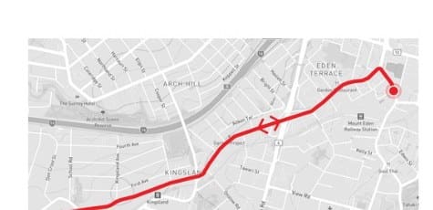 Beer Mile route map